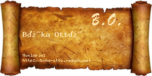 Bóka Ottó névjegykártya