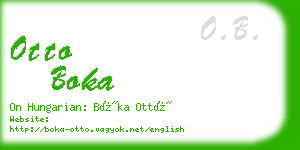 otto boka business card